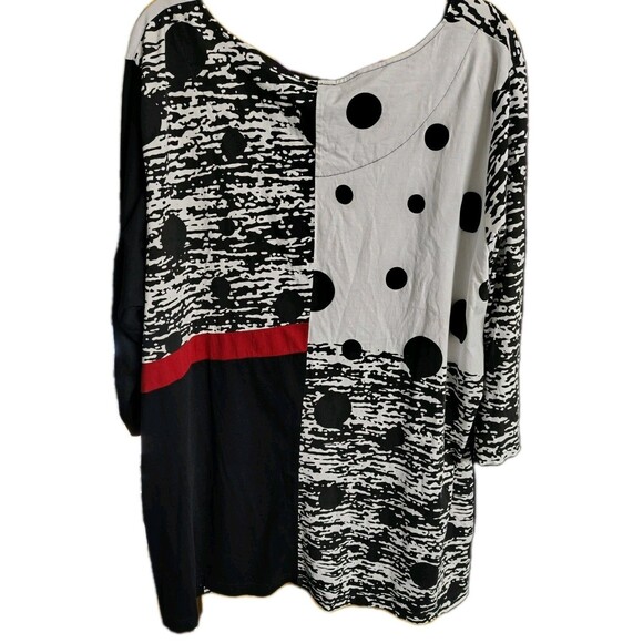 Parsley & Sage Dress Size 3X Polka Dot Button 3/4 Sleeve Cotton - Picture 6 of 7